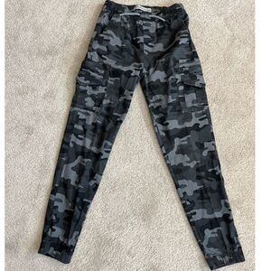 Public Supply Grey Camo Cargo Utility Joggers Size Large -14/16